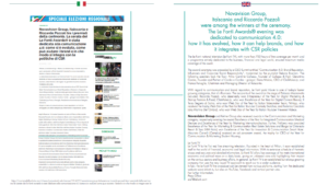 For the continuous research of style, design and quality, with the prestigious “Le Fonti Awards 2019” prize