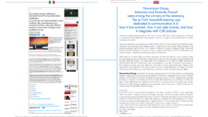 For the continuous research of style, design and quality, with the prestigious “Le Fonti Awards 2019” prize