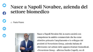 Nasce a Napoli Novabee, azienda del settore biomedico